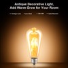 LUXON LED Edison Bulbs Dimmable Amber Glass Warm 2700K Antique