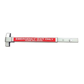 Global Door Controls Push Bar Panic Exit Device Aluminum, with EAK Alarm Kit (Included) for 36” Inch Doors
