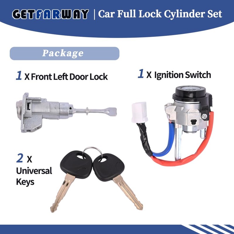 Getfarway Car Full Lock Cylinder Set 81970-3XA00 81910-3XA00 Compatible with