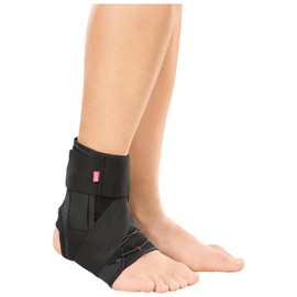 medi Ankle Sport Brace, Ankle Brace, Adjustable Ankle Brace for Sports, Stabilised and Safe, Colour: Black, Size XS