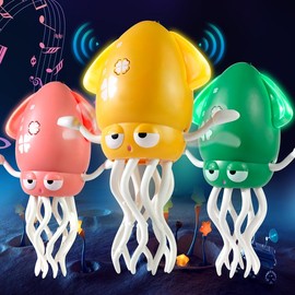 Wiggly Squid Dancing Toy for Toddlers – Colorful Lights, Catchy Music & Fun Wiggles | Ideal Gift for Kids Ages 2+ | Promotes Sensory & Motor Skills | Safe & Durable Design:_Pink
