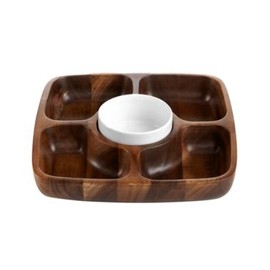 The Cellar Acacia Wood 5 Section Tray