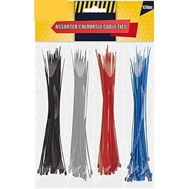 FAQRAH Cable Ties Assorted Colours, 120 Pack, 2mm x 150mm