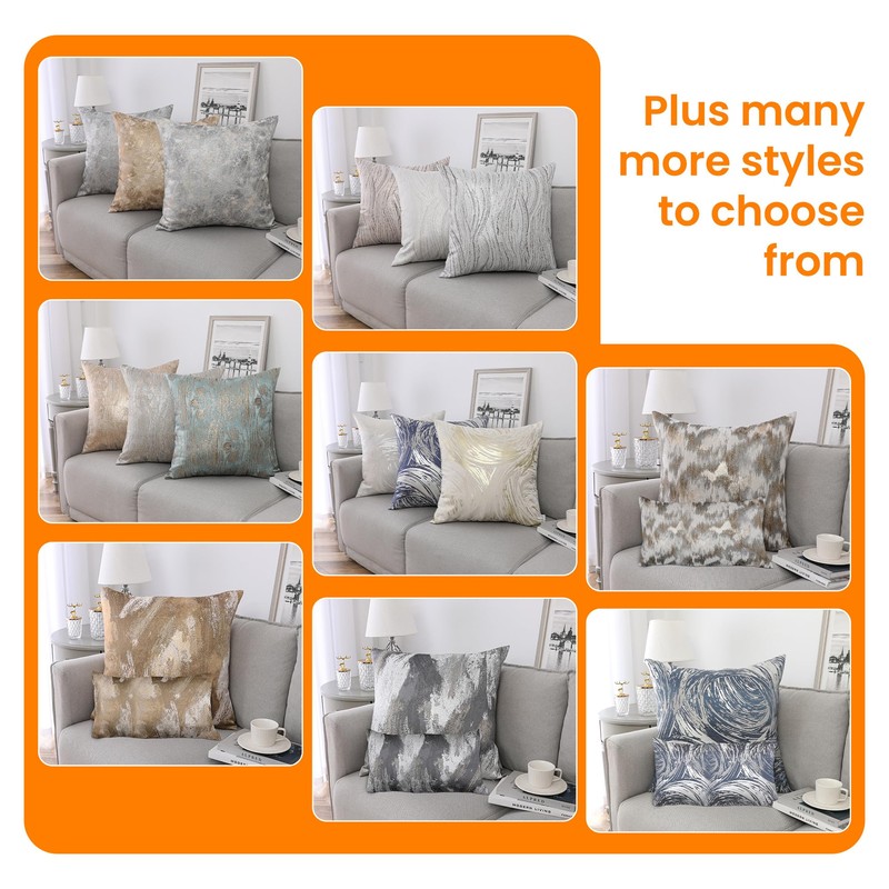 Majestic Giftware 2 Pack Jacquard Decorative Throw Pillow Cover (PC1224S-2PK)