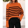 KIRUNDO Women's Striped Knit Oversized Fall Sweaters 2025 Trendy Clothes