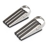 Stainless Steel Doorstops Wedge-Shaped Set Of 2 Rubberised