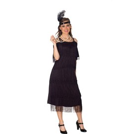 Sunnywood Women's Plus Size 1920's Deco Era Costume Dress, Black, Extra Extra Large