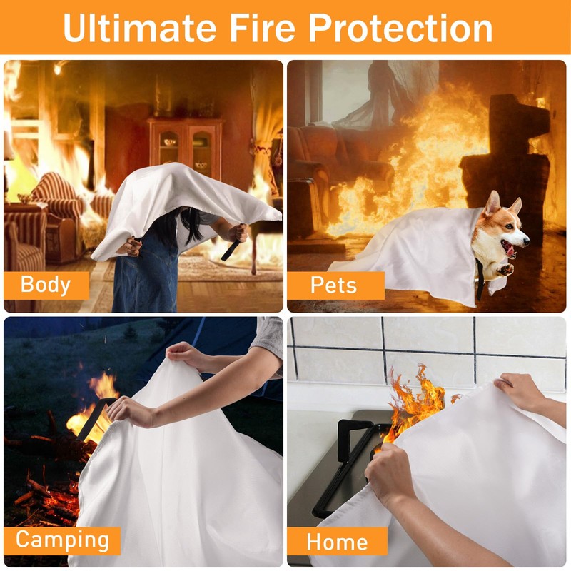 Mondoshop Fire Blanket for Home and Kitchen - Emergency Fire