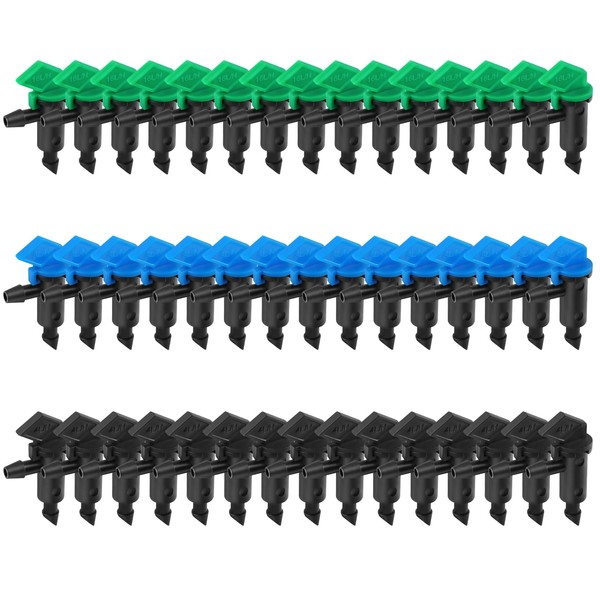Rolcoassuns 90PCS Drip Emitter, Garden Flag Irrigation Drippers in 3