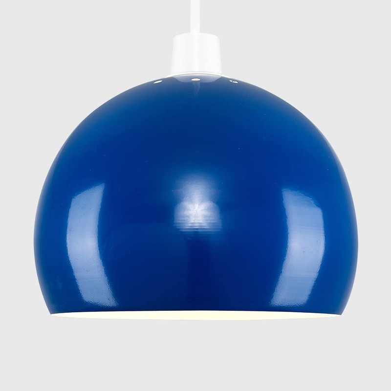 MiniSun | Retro Gloss Blue Arco Style Dome Ceiling Light