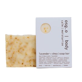 Natural Organic for Face and Body, Exfoliating & Moisturizing Soap Bar with Shea Butter, Coconut Oil and Essential Oils, 4oz Per Bar (Organic Lavender + Shea Moisturizing Soap Bar)