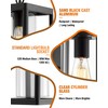 Beionxii Outdoor Pendant Light, Modern Exterior Hanging Porch Lantern, Black