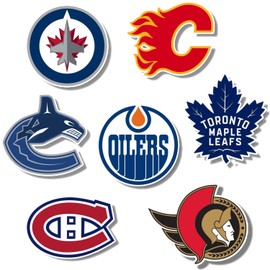 3 Pack 21pcs Canadian Hockey Teams Logo Matte Stickers for Adults Teens Children, Vinyl Waterproof Decals for Laptop, Water Bottles, Phones, Skateboards, Guitars, Luggage (2.0-2.8in)