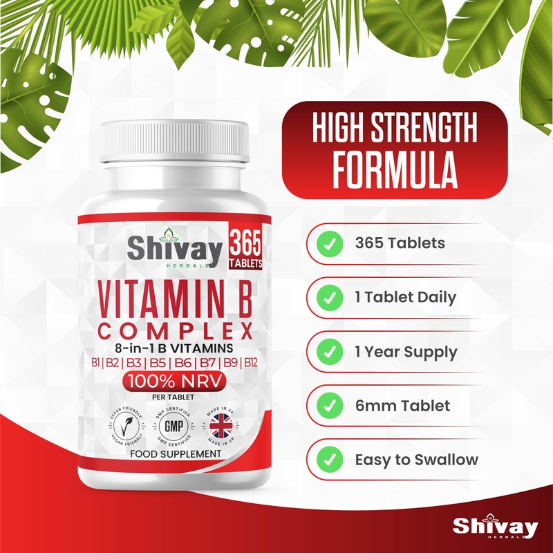 Shivay Herbals Vitamin B Complex – 365-Count Vitamin B Complex