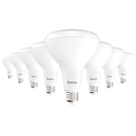 Sunco 8 Pack BR40 LED Light Bulbs, Indoor Flood Lights, Recessed Can Light Bulb, 1400 LM, 17W (100W Equivalent), 5000K Daylight, Dimmable, E26 Base, for Home, Bedroom, Kitchen UL