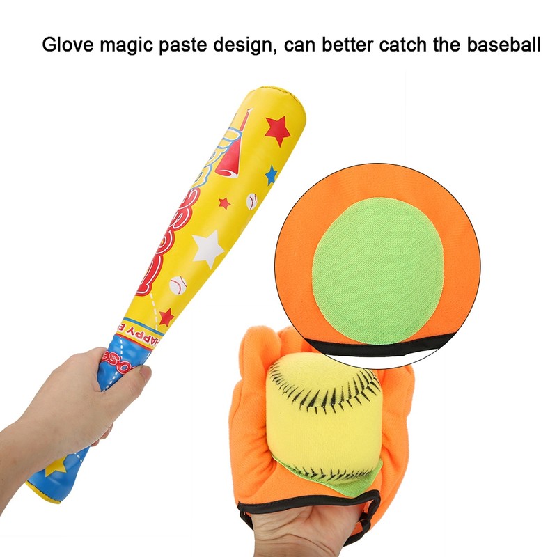 4PCS Sports Baseball Toys Soft Baseball Bat Ball Glove Set