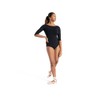 Capezio Boatneck 3/4 Sleeve Leotard, Black, X-Small