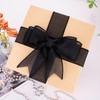 jijAcraft 6.4CM Black Wired Burlap Ribbon: 10m Hessian Ribbon Roll