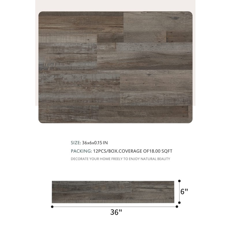 SINGULARWOOD Vinyl Wall Planks,Self-Adhesive Vinyl Panels for Walls,Peel and Stick