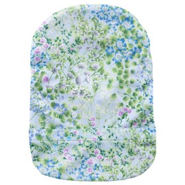 Kaiteky Stretchable Deodorizing Stoma Pouch Cover with Rubber Stopper, Easy to Put On and Take Off, Lightweight, Stretchable Material, Washable, Long-lasting Deodorizing Effect, flower blue, Free size