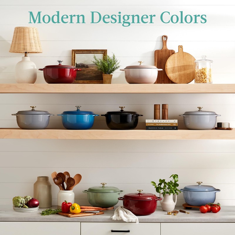 Best Choice Products 6 Quart Enamel Cast-Iron Round Dutch Oven,