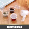 1oz 100 Pieces Small Plastic Containers with Lids, 25ml Small