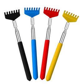 4 Pack Back Scratcher Portable Telescoping Back Scratchers Retractable Stainless Steel Backscratcher Extendable Back Massager with Rubber Handles for Men Women Adults Kids