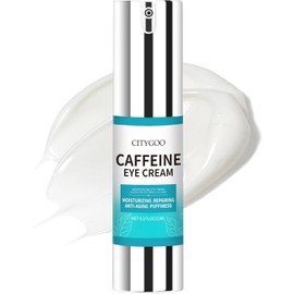 CITYGOO Caffeine Eye Cream: Under for Dark Circles and Puffiness - With Reduce Wrinkles Fine Lines - Bags under eyes Crows Feet Eye Lift Treatment For Women and Men