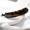 Elegant Banana Hair Clip, Marbled Green Acrylic, Large Size (tortise)