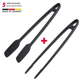 Westmark 286922E7 Roasting / Serving Tongs and Barbecue Tongs Set of 2 Plastic Length 29 and 33 cm Black