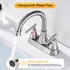 Bathroom Sink Faucet 4 Inch 2 Handle Centerset Brushed Nickel