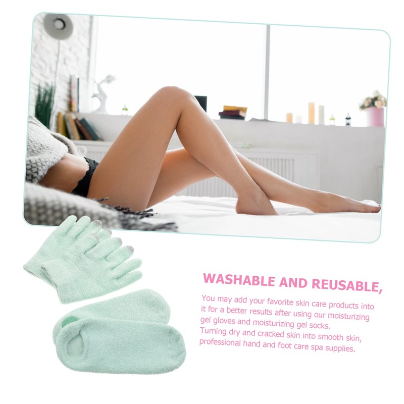 Ipetboom Gel Gloves Foot Masks Set Moisturizing Spa Socks for