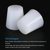 sourcing map 2 pieces rubber conical plug 22 mm to