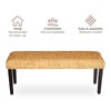 AV CONNECT Acacia Solid Wood Bench with Woven Water Hyacinth