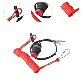 MagiDeal Boat Kill Switch Safe Switch Lanyard Tether Kit Safe Shutoff Switches Key Direct Replace Outboard Engine Motor