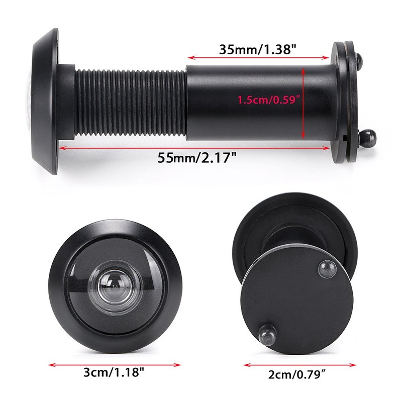 Sumnacon Safety Door Viewer,Solid Brass 220-degree Door Viewer/Peephole with Heavy