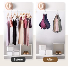 ZAODECR Tank Top Hanger, Rotatable Bra Organzier for Closet, Max 24 Storage Capacity Sport Bra Holder, Metal Space Saving Closet Organizers and Storage, Silver (1, Silver)