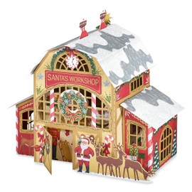 American Greetings Magic Moments Christmas Pop-Up Card (Santa's Workshop)