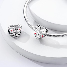 Sterling Silver Charms 925 for European Bracelet & Necklaces Pendant Beads Jewellery Gift for Women Girls, Sterling Silver, Sterling silver