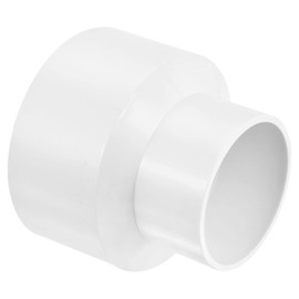 PATIKIL PVC Reducer Pipe Fitting 110mm to 75mm ID, 2 Pack Straight Coupling Adapter Connector, White