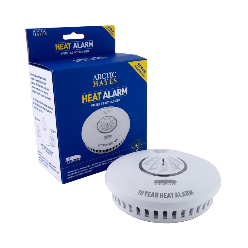 Arctic Hayes HT10L Interlinked Heat Alarm, White