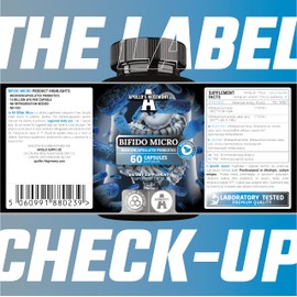 Bifido Micro 60 Vegan Capsules - Two Tested Strains of Bifidobacterium - Up to 10 Billion AFU per Capsule - 2 Month Supply - Probiotics Bifidobacteria