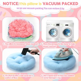 CroBlissful 8 Pcs 16 Inch Floor Cushions for Kid, Flexible Seating for Classroom Elementary, 3.15 in Thick Round Floor Pillow, Back to School Furniture for Daycare Preschool Meditation(Bright Color)