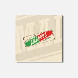 Unbranded Amadora Retro Travel Tin Sign 4'' X 4'' Square Wooden Coaster