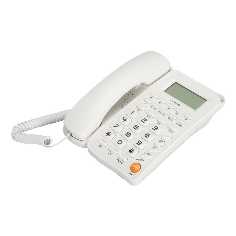 Desktop Telephone Big Button Corded Landline Telephone 16 Bit HD