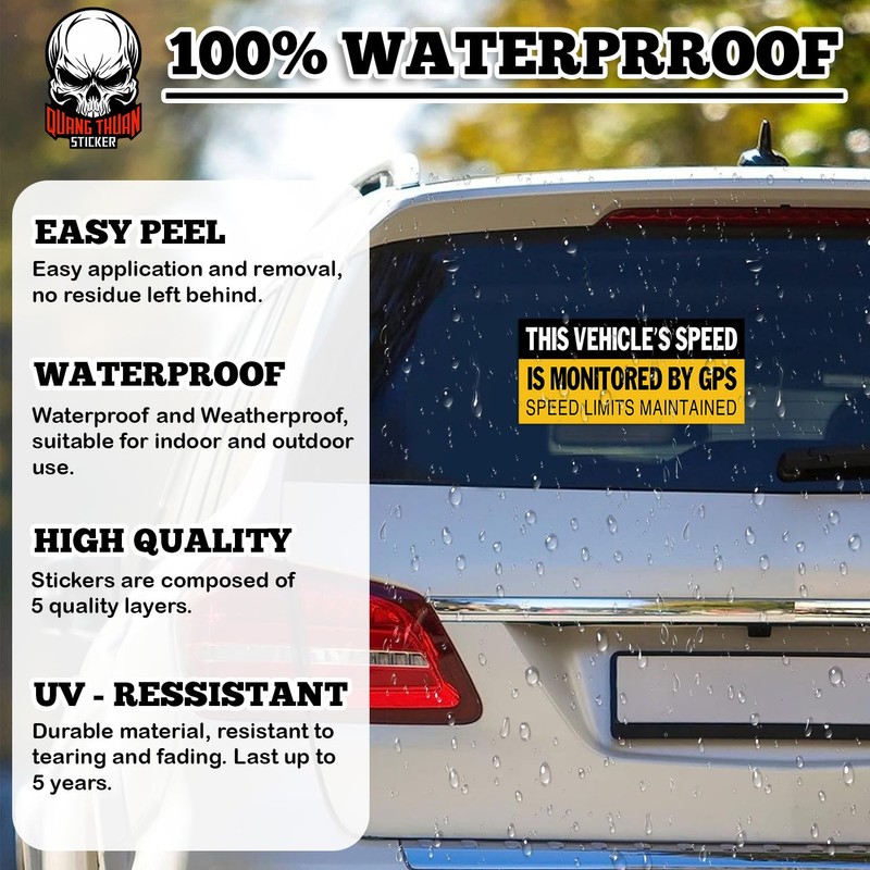 This Vehicle's Speed is Monitored by GPS | Bumper Sticker