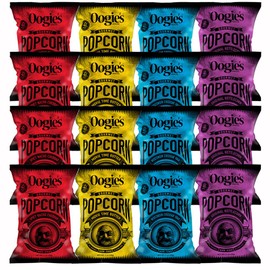 Oogie’s Gourmet Popcorn Individual Bags Variety Pack - 4 of Each Flavor - Movie Time Butter, Original Kettlecorn, Wisconsin White Cheddar, Spicy Nacho Cheddar - Gluten Free - 1 oz Bag (Pack of 16)