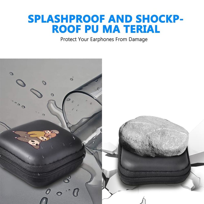 MAYCARI Earphone Case Headphone Hard Travel Carrying Gadget Bag Four