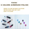 FAVAI Airbrush-Gel-Nagellack-Set, Herbst- und Winter-Kollektion, 6 Farben, 6 x 15