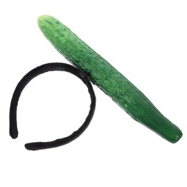 Beaupretty Vegetable Headband Funny Chinese Cucumber Headband 3D Makeup Headband Spa Hair Band Face Wash Headband Elastic Skin Care Head Wrap Hair Accessories